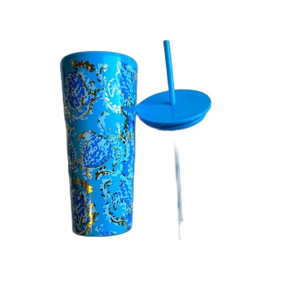 Lilly Pulitzer Printed Cup Screw Lid Straw - Picture 2 of 5